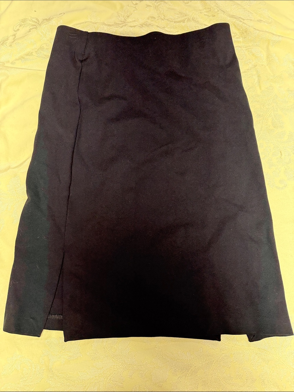 Rafaella Black Pencil Skirt with Front Slit